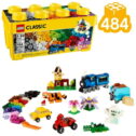LEGO Classic Medium Creative Brick Box 10696 Building Toy Set with Storage, Includes Train, Car, and a Tiger Figure, Perfect...