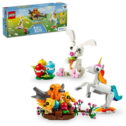 LEGO Colorful Animals Play Pack Easter Gift Idea, 5 Animal Builds in 1 Box: Easter Bunny, Unicorn Toy, Seahorse Toy,...
