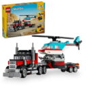 LEGO Creator 3 in 1 Flatbed Truck with Helicopter Toy, Transforms from Flatbed Truck Toy to Propeller Plane to Hot...