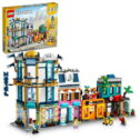 LEGO Creator 3 in 1 Main Street Building Toy Set, Features a Toy City, Art Deco Building, Market Street, Hotel,...