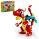 LEGO Creator 3 in 1 Red Dragon Toy, Transforms from Dragon Toy to Fish Toy to Phoenix Toy, Gift Idea...