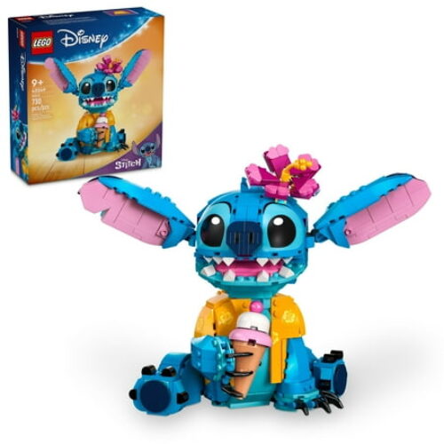 LEGO Disney Stitch Toy Building Kit, Disney Toy for 9 Year Old Kids, Buildable Figure with Ice Cream Cone, Fun...