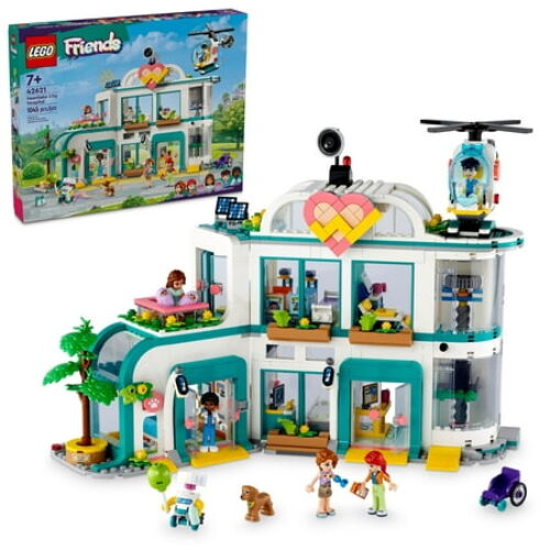 LEGO Friends Heartlake City Hospital Toy Playset, Helicopter Toy and Mini-Doll Characters, Building Set for Kids, Pretend Play, Gift for...