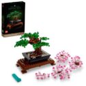 LEGO Icons Bonsai Tree with Cherry Blossom Flowers, DIY Plant Model for Home Décor or Office Art, Unique Gift for...