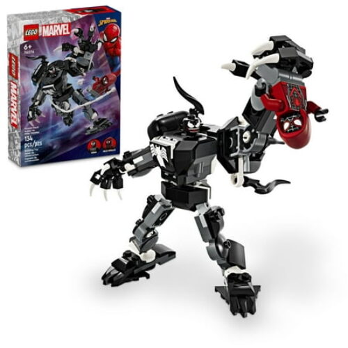 LEGO Marvel Venom Mech Armor vs. Miles Morales, Posable Action for Kids, Marvel Building Set with Minifigures, Travel Toy, Super...