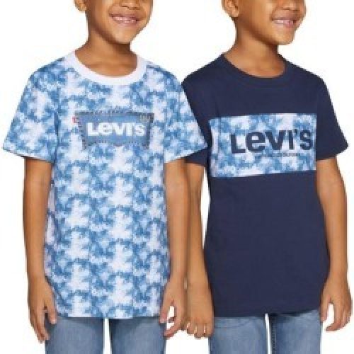 Levi's Boys' 2 Pack T-Shirt Dress Blue/Tie Dye 4/5