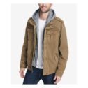 LEVI'S Mens Beige Faux Sherpa Lining, Fleece Lined Hooded Jacket 4XL