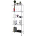 Likein 5-Tier Steel Wire Shelf Unit Rack, Grade Storage Shelves Heavy Duty Metalor Restaurant Garage Pantry Kitchen Bedroom, Bathroom, 59.3*21.5*11.6in...
