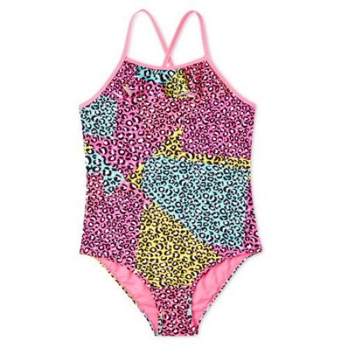 Limited Too Girls Cheetah Print One Piece Swimsuit, Sizes 4-16
