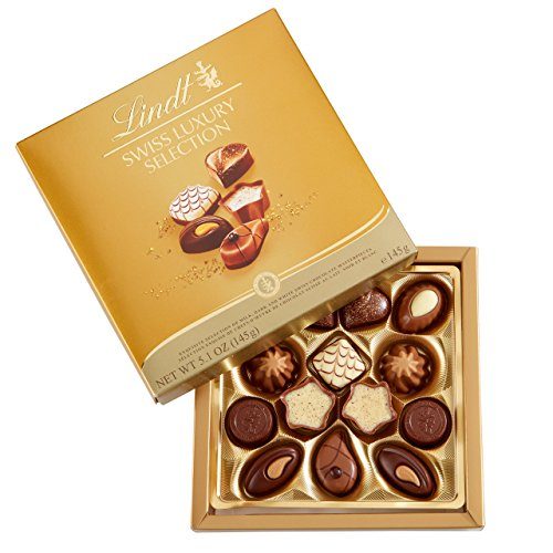 Lindt Swiss Luxury Selection Assorted Chocolates, Chocolate Gift Box, Easter Basket Stuffers, 5.1 oz Gift Box