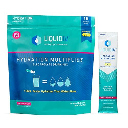 Liquid I.V. Hydration Multiplier - Passion Fruit - Hydration Powder Packets | Electrolyte Drink Mix | Easy Open Single-Serving Stick...