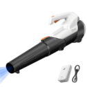 Litheli 20V Cordless Leaf Blower 350CFM 2-Speed Turbine Electric Blowing Leaf for Lawn Care, Patio, Dust, Leaves, with 2.5Ah Portable...