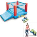 Little Tikes Pack 'N Roll 7'x7' Inflatable Bounce House with Slide, Blower and Wheeled Carry Case, Multicolor- Indoor Outdoor Toy...
