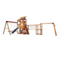 Little Tikes Real Wood Adventures Bobcat Ridge Wooden Outdoor Playset and Wooden Swing Set with Monkey Bars, Wavy Slide, Climbing...