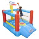 Little Tikes Super-Slam 'n Dunk Inflatable Sports Bouncer with Inflatable Basketball Hoop and Blower, Multicolor- Outdoor Toy for Kids Girls...