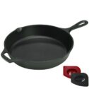 Lodge Logic 13.25 Inch Cast Iron Skillet with 2 Polycarbonate Pan Scrapers