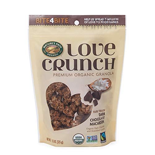 Love Crunch Organic Dark Chocolate Macaroon Granola, 11.5 Ounce, Non-GMO, Fair Trade, by Nature's Path