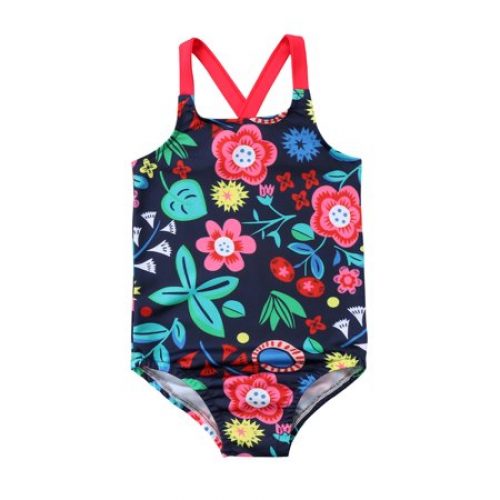 Luiryare Children Kids Baby Girls Flowers Print Swimsuit Swimwear Bathing Suit Beachwear