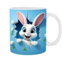 Lydiaunistar 350ml Easter Bunny Ceramic Coffee Mug Tea Cup Valentine's Day