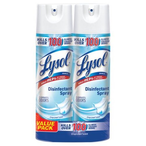 Lysol Disinfectant Spray, Crisp Linen, 38oz (2X19oz), Cleaner