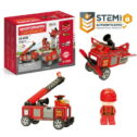 Magformers Amazing Rescue 50 Pieces, Wheels, red colors, Magnetic Geometric tiles STEM Toy Ages 3+