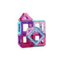 Magformers Inspire Clear 30 Pieces, Pink and Purple, Magnetic Geometric tiles STEM Toy Ages 3+