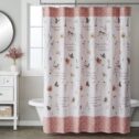 Mainstays 14 Piece Fabric Shower Curtain Set with Hooks and Liner, Inspire, 72