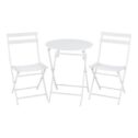 Mainstays 3-Piece White Folding Bistro Table and Chair Set
