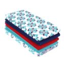 Mainstays 5-Piece Solid/Print Kitchen Towel Set, Multi-color