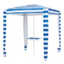 Mainstays 6' Square Cabana with Table and Sand Anchor Beach Umbrella, Multiple Colors