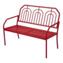 Mainstays Ardenne Outdoor Steel Bench - Red