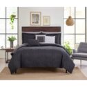 Mainstays Grey 10 Piece Bed in a Bag Comforter Set With Sheets, Queen