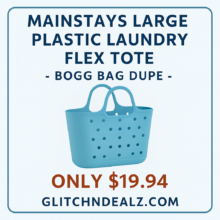 Mainstays Large Plastic Laundry Flex Tote – Bogg Bag Dupe!