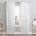 Mainstays Linen Textured Semi-Sheer Rod Pocket Curtain Panel, 50