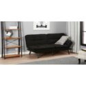 Mainstays Memory Foam Futon, Black Faux Suede with wood frame, 72