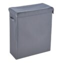 Mainstays Slim Polyester Collapsible Laundry Hamper with Velcro Lid