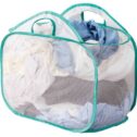 Mainstays White Mesh Pop-up Laundry Basket, 21