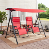 Mainstays Zero-Gravity Steel Porch Swing – Red/Black On Sale At Walmart