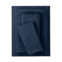Mainstays 4-Piece 300 Thread Count Easy Care Percale Bed Sheet Set, Blue Cove, King