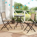 Mainstays Albany Lane 3 Piece Outdoor Patio Bistro Set, Brown