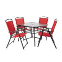 Mainstays Albany Lane 5 Piece Dining Set, Red