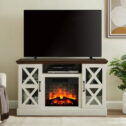 Mainstays Farmhouse Fireplace TV Stand for TVs up to 55