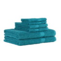 Mainstays Solid Adult 6-Piece Bath Towel Set, Turquoise