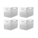 Mainstays Utility Storage Organizer Bin, Clear, Set of 4