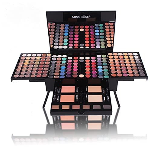 Makeup Kit For Women Full Kit All-in-One Mirror Makeup Gift Shimmer Eyeshadow/ Matte Shimmer Mixing Pallet Eye Shadow (A,180 Color)