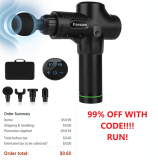 Massage Gun on Amazon now 99% OFF with Code!!!!   RUN!
