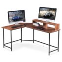 MCombo L-Shaped Computer Desk with Hutch, 63