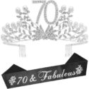 Meant2Tobe | 70Th Birthday Gifts For Women 70Th Birthday Tiara And Sash 70