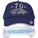 MEANT2TOBE Blue 70th Birthday Hat, Sash, and Accessories Set - Perfect Party Supplies and Decorations for Men Turning 70!