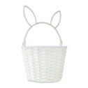 Medium Round White Paper Rope Easter Basket with Bunny Ears by Way To Celebrate